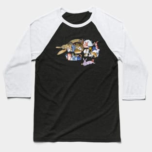 Bunny Pile Baseball T-Shirt